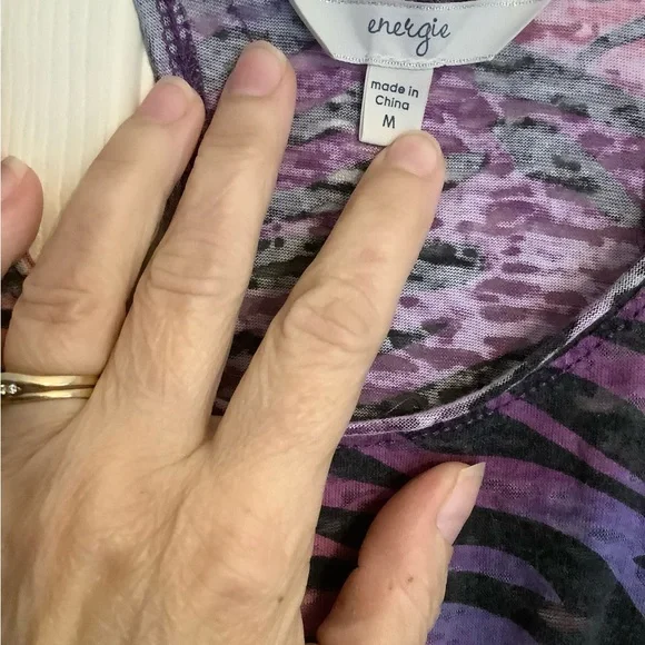 A colorful zebra print tank in pre owned condition. - Picture 2 of 2